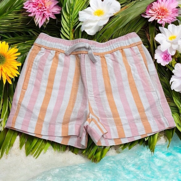 Janie and Jack Tropical Hawaiian Vacation Resortwear Linen Blend Shorts Size 2T - Picture 1 of 5